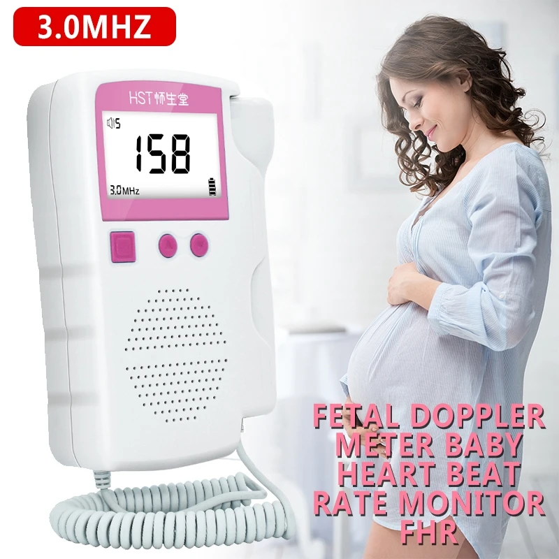 

Handheld Sonar Doppler Fetal Doppler Prenatal Baby Heart Rate Detector Heartbeat Monitor For Pregnant Women Homeuse