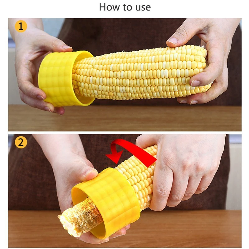 

New Useful Corn Stripper Cutter Corn Shaver Peeler Cooking Tools Kitchen Cob Remover Stainless Steel Corn Planer Thresher Tool