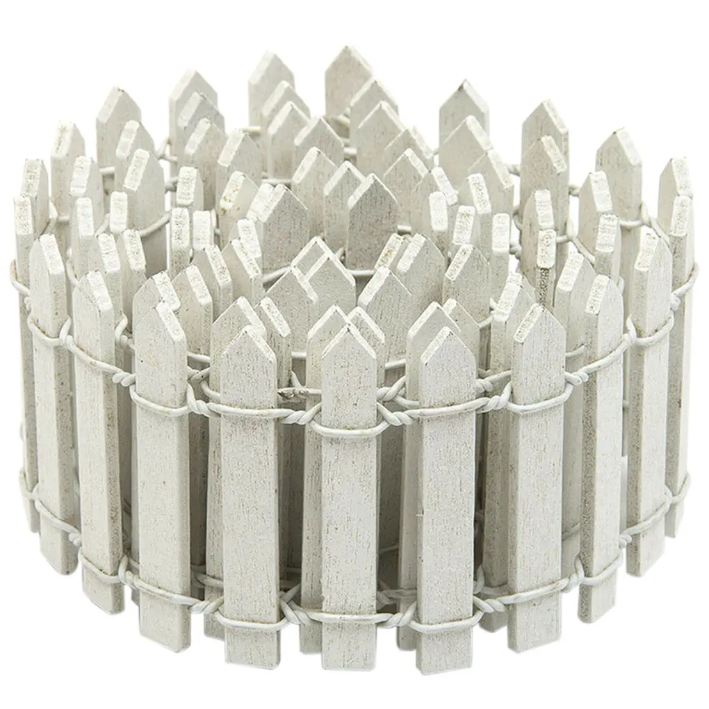 Деревянный забор Горшечное растение ландшафтный декор аксессуары миниатюрный