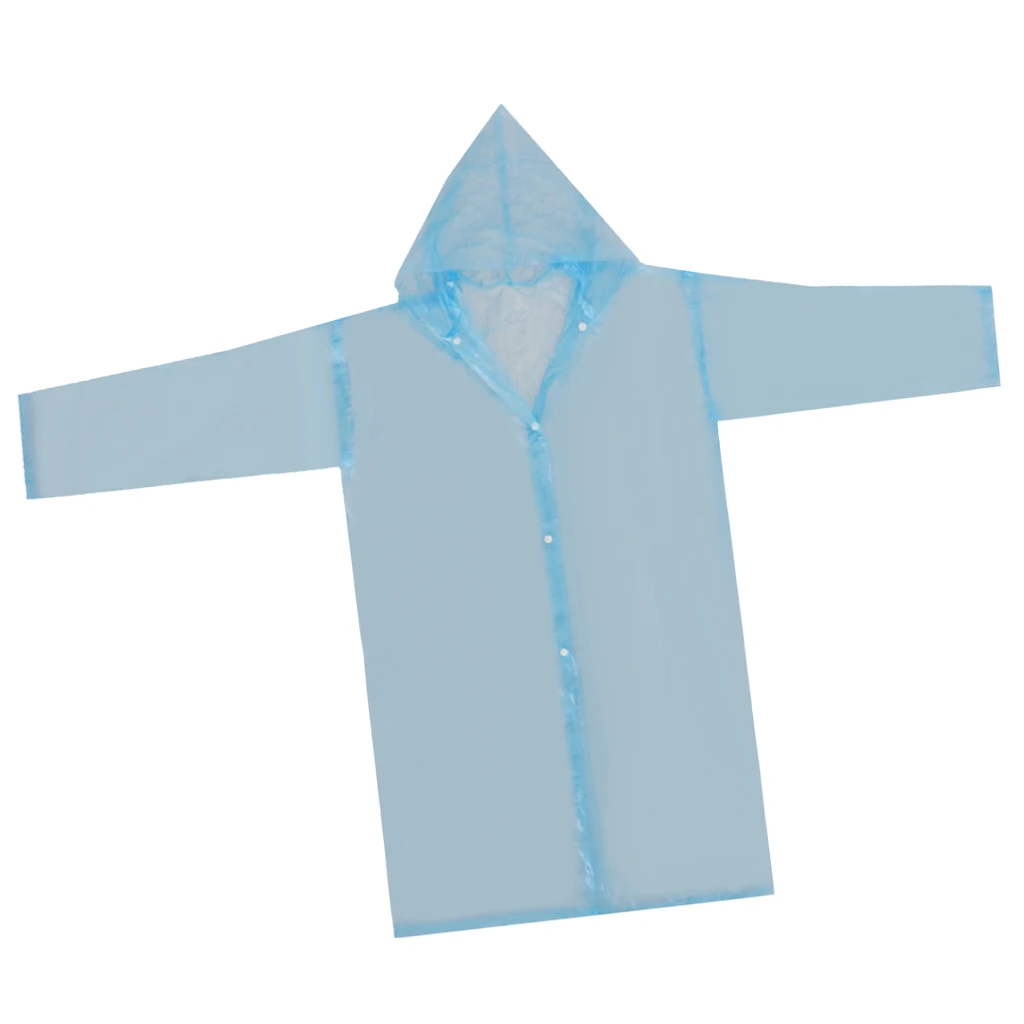 

1PACK Adult Non-disposable Portable Thick Soild Emergency Hooded Raincoat