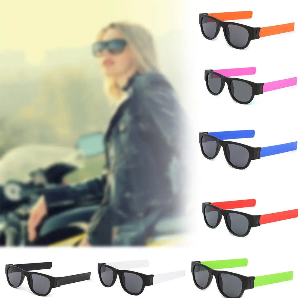 

2020 New Hot Sell Folding Snap Ring Riding Sunglasses Sunglasses Sunglasses For Men Sunglasses Folding Bracelet Sunglasses