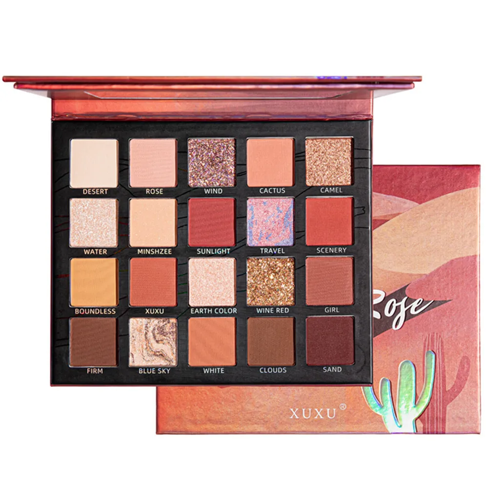 20 цветов s матовые тени для век Палитра блестящие пигментные стойкие легкие в