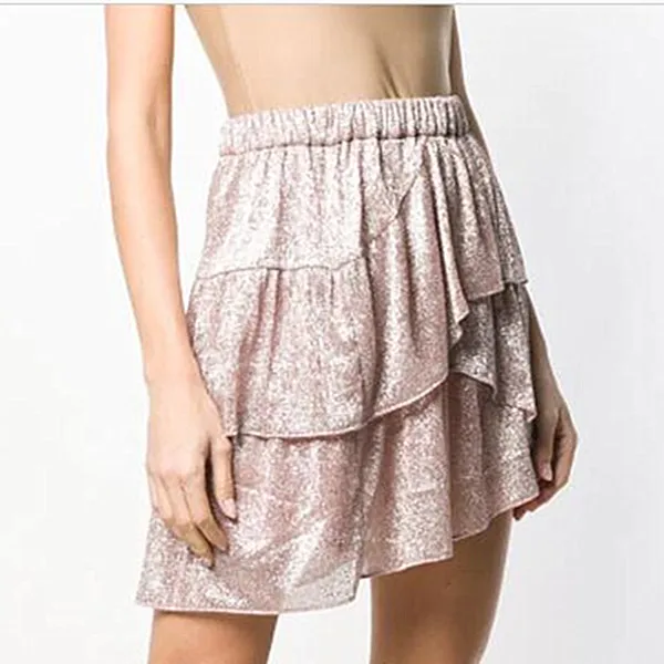 Распродажа 2020 летняя розовая Женская мини юбка с эластичной талией женские