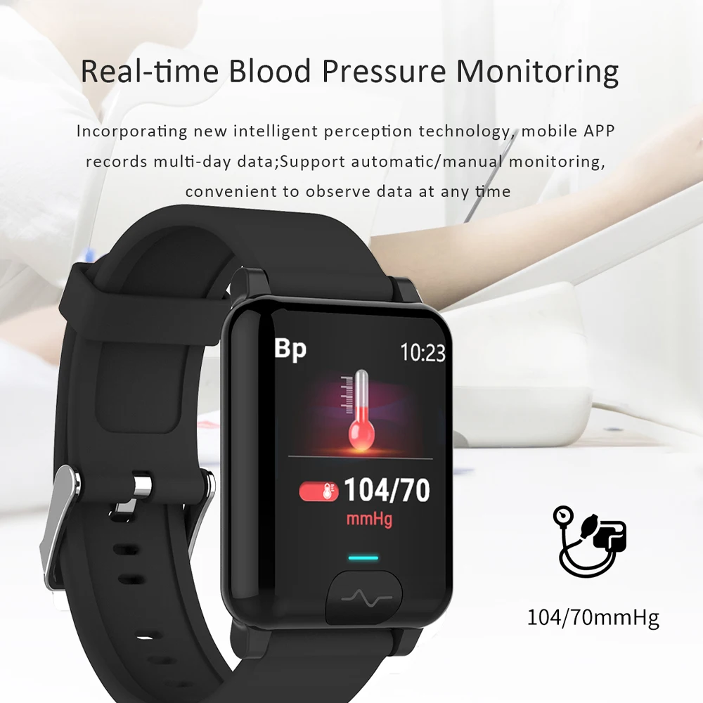 ecg ppg smart watch 2020 for men women watches android ios smartwatch e04s blood pressure temperature pedometer bracelet smart free global shipping