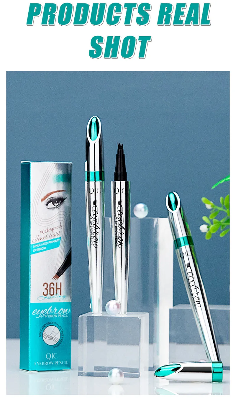 

1 Pc 3 Colors Four-pronged Eyebrow Pencil Waterproof And Sweatproof No Smudging Easy To Remove Long-Lasting Cosmetic TSLM1