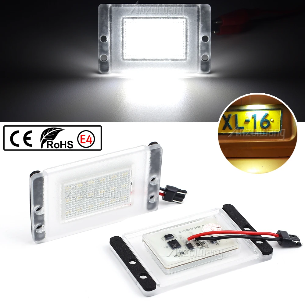 

1 Pair For Volvo V70 1997-2000 For Volvo 850 1992-1997 High Brightness White LED License Plate Light Number Plate Lamp