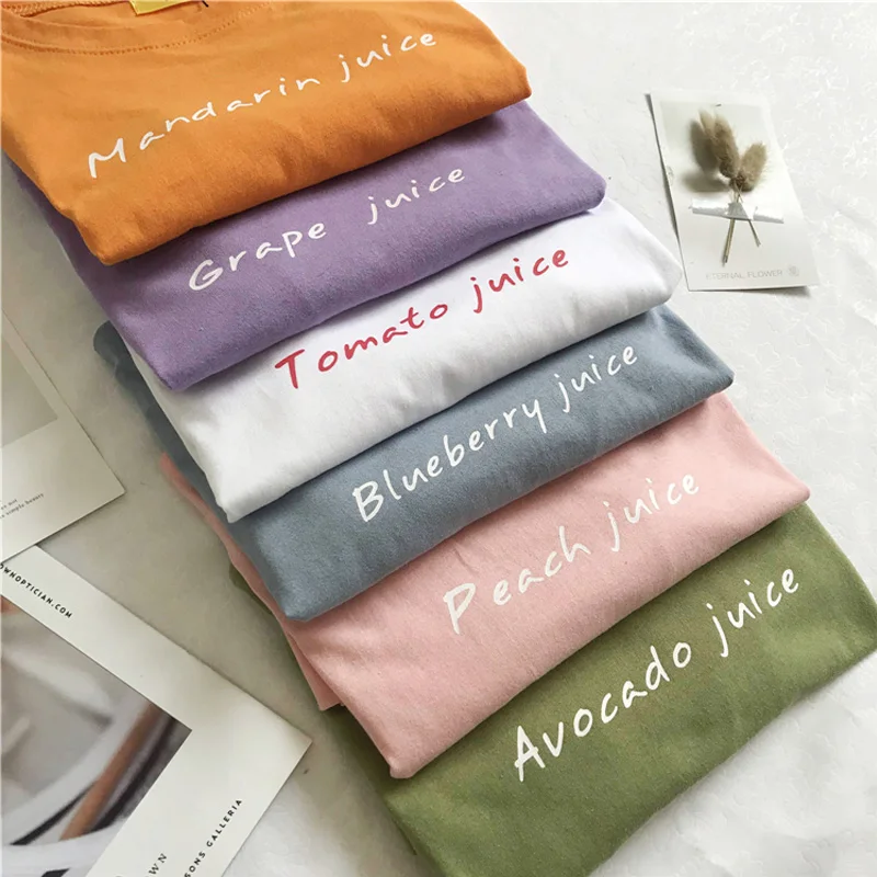 Футболка женская с коротким рукавом и мультяшным принтом простая повседневная