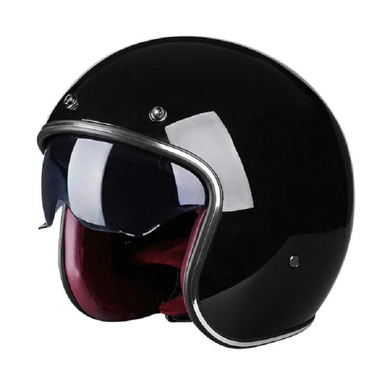 Мотоциклетный шлем высокого качества с открытым лицом в стиле кафе гоночного