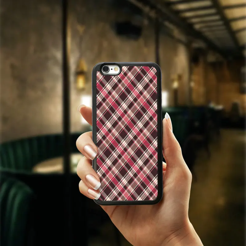 Красочные проверить Клетчатый плед цветок для iphone 6 Чехол из твердого пластика