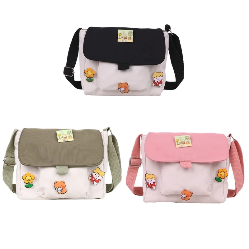 

Shopping Bags Women Sweet Kawaii Printed Canvas Leisure Daily Shop Bag Crossbody Shoulder Satchel Purse New