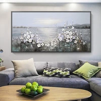 knife thick flower art oil painting 100 hand drawn heavy textured wall decoration canvas art floral pictures for living room