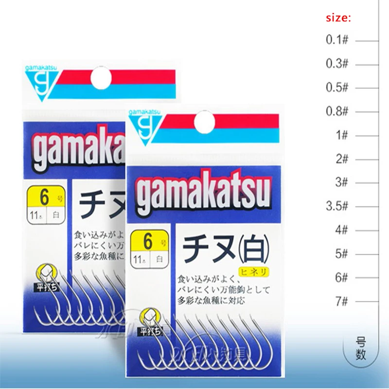 

Japan Imported Gamakatsu Barbed Hook White Katz Shot Sea Fishing Carp