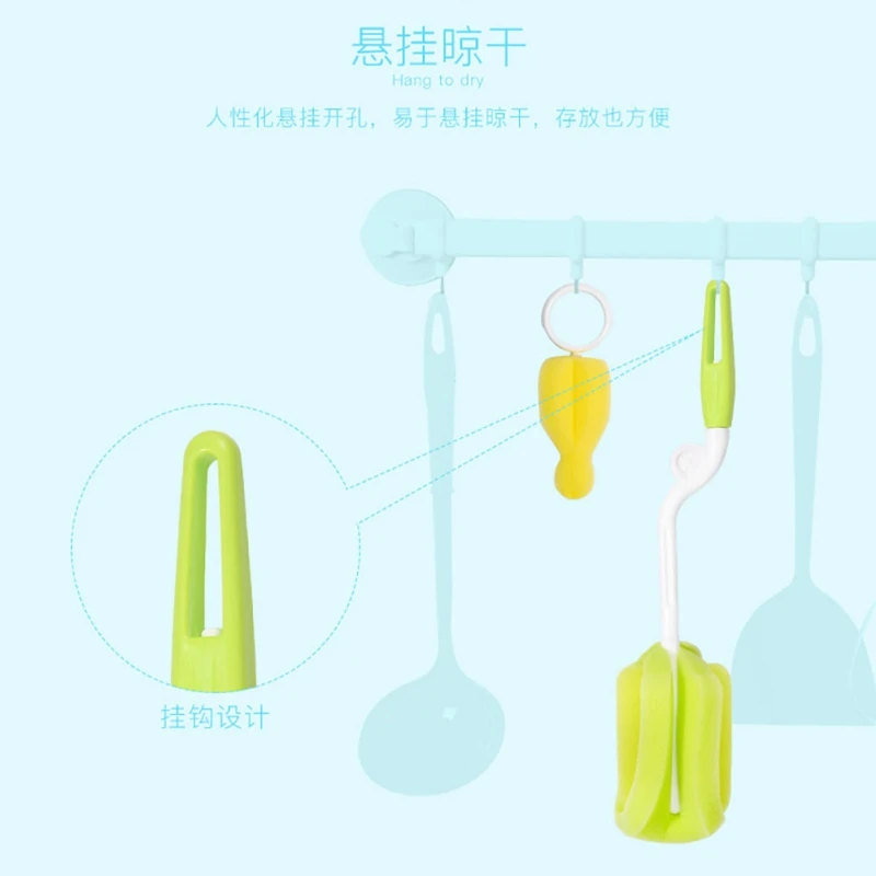 1 набор щётка для чистки детских бутылочек 360 градусов | Мать и ребенок