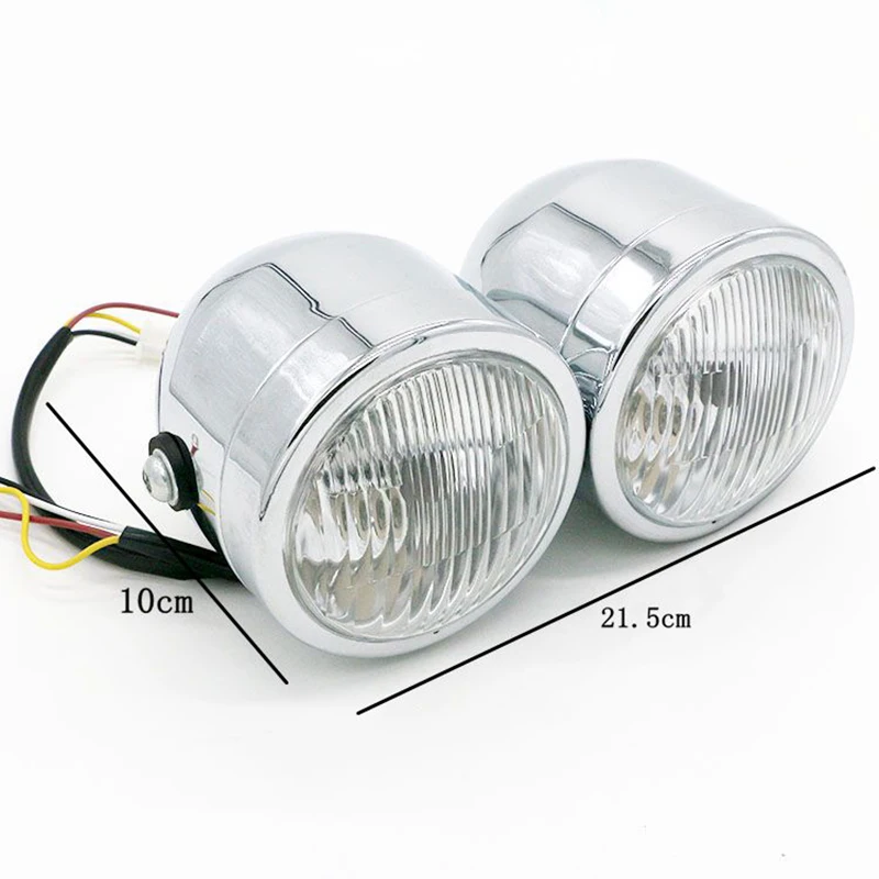 Мотоцикл DC 12V Винтаж двойной фары ретро черный мотоцикл универсальный моторный