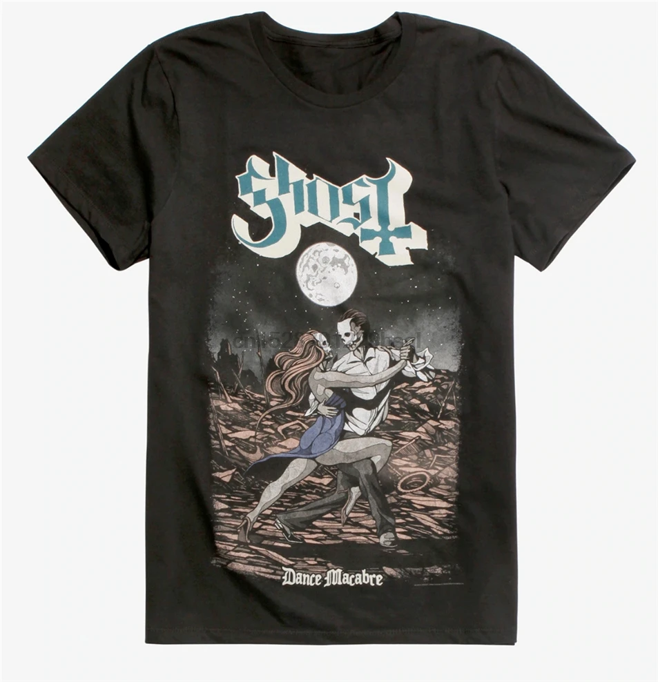 

Футболка с принтом призрака, танца, макабрика, папа эмерсит, новинка, 100% оригинальная женская футболка с металлическим ремешком