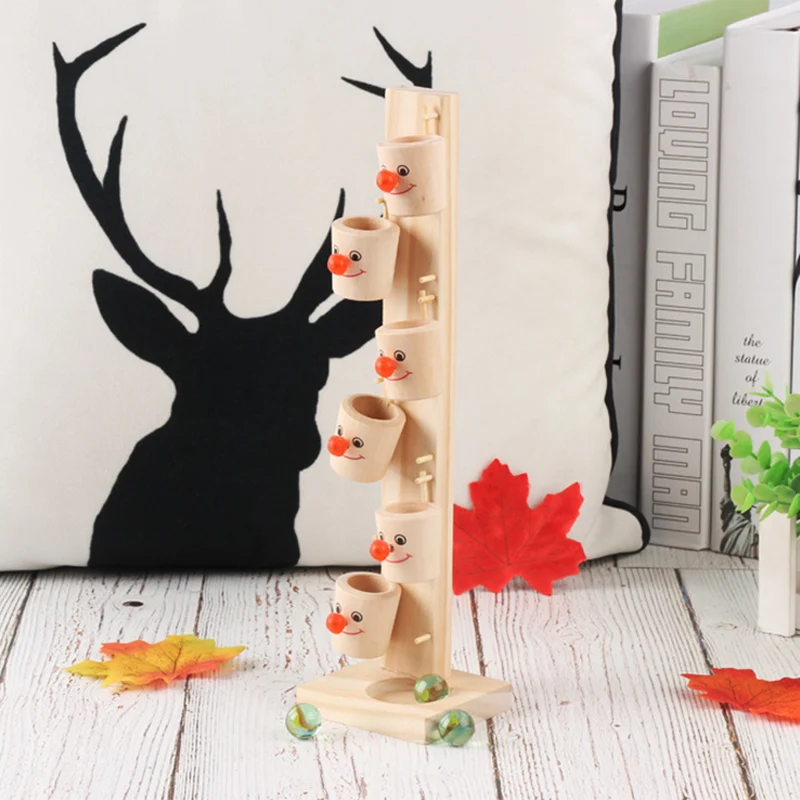 Children's Educational Toys Wooden Clown Pour Table Fun Parent-Child Interactive Tabletop Game Marble Gift | Игрушки и хобби