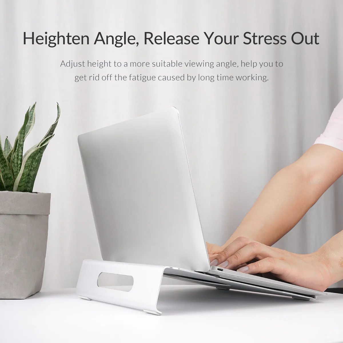 Регулируемая подставка для ноутбука ORICO складная охлаждающая из алюминиевого