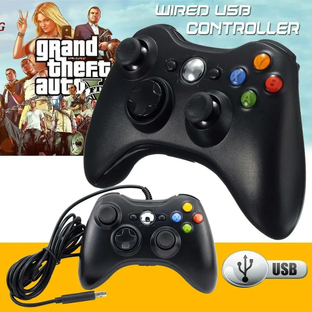 5 цветов проводной USB игровой контроллер геймпад джойстик для Microsoft Xbox 360 и Windows