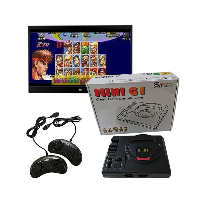 

Мини игровая консоль 168 в 1 с контроллером, игровая консоль Sega Genesis