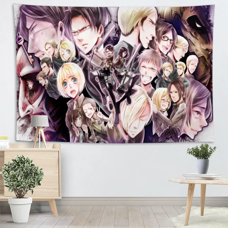 

Custom Attack On Titan Wall Tapestry Wall Hanging Tarot Custom Tapestry Plant Tapestry Mandala Home Decor More Large Size 2.25