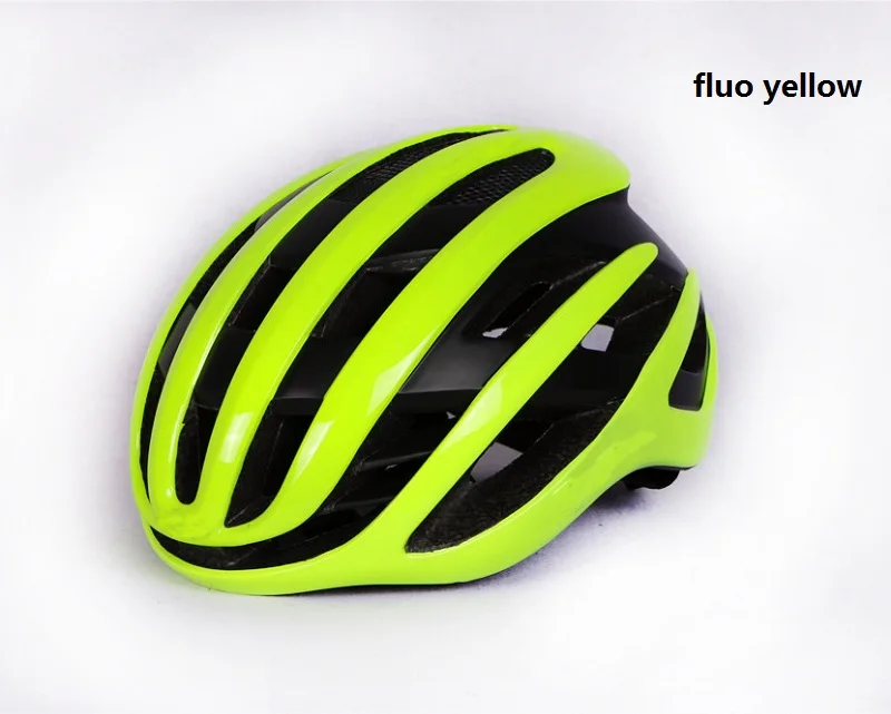 fluo yellow New Air Cycling Helmet Racing Road Bike Aerodynamics Wind Helmet Men Sports Aero Bicycle Helmet Casco Ciclismo - Цвет: fluo yellow
