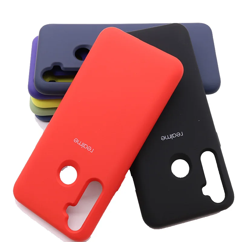 Оригинальный Realme C3 жидкий силиконовый чехол для телефона шелковистой мягкого на
