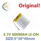 503040 600 мАч литий-ионный полимерный аккумулятор 3,7 в наушникиаккумулятор такт для бытовых продуктов