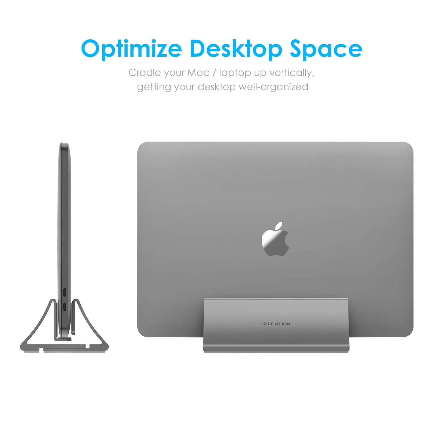 aluminum space saving vertical desktop stand for macbook airpro 16 13 15 ipad pro 12 9 chromebook and 11 to 17 inch laptop free global shipping