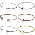 Браслет женский из серебра 925 пробы, под розовое золото и серебро