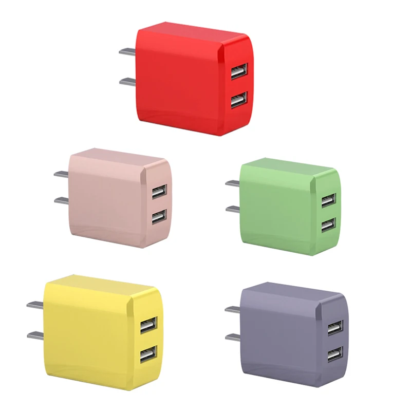 Универсальный сахарного цвета USB Plug Быстрая зарядка от прикуривателя с 2 портами