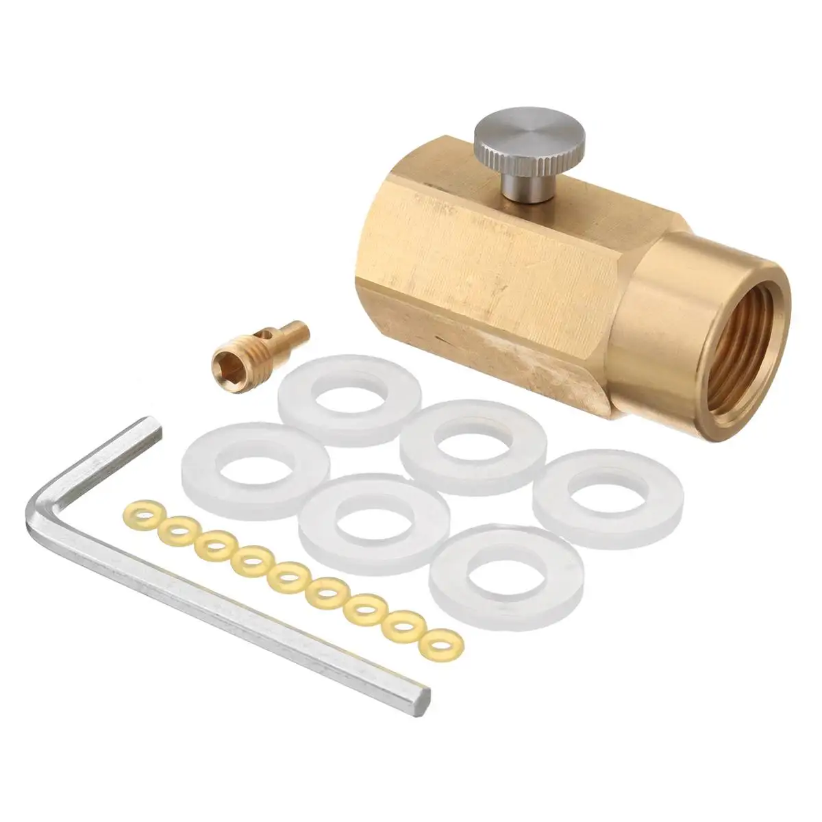 

CO2 Refill Adapter Connector Cylinder Kit CGA320 Thread Set for Filling Tank