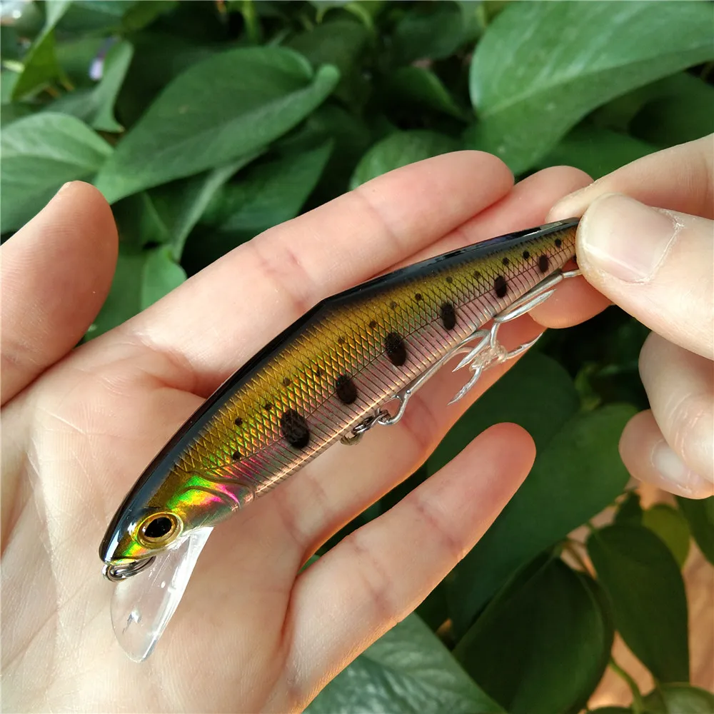 

Swolfy 8pcs Slow Speed Sinking Minnow 85mm 14.5g Fishing Lure Trout Artificial Hard Bait Stream Perch Jerkbait Wobbler
