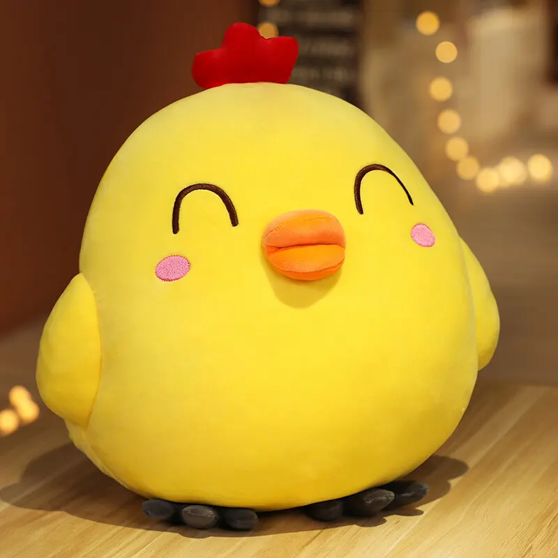 

25-50cm Cute Little Yellow Chicken Doll Kawaii Chick Plush Toy Soft Stuffed Animal Pillow Christmas Birthday Gift for Children