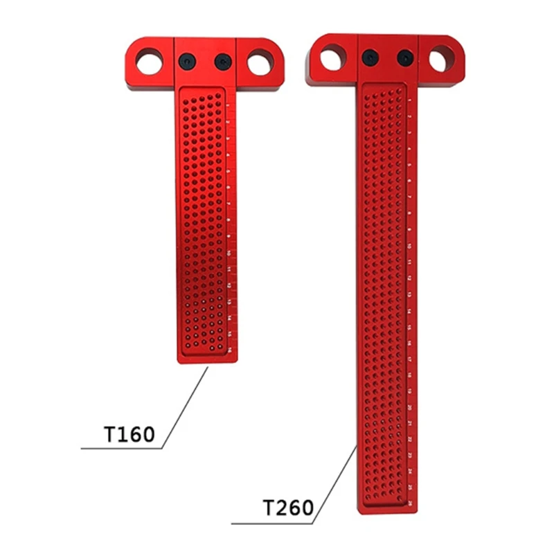 

T Type Wood Measure Ruler Square Ruler Precision Woodworking Scriber Carpentry Marking Tool Aluminum Alloy Ruler Measuring Tool