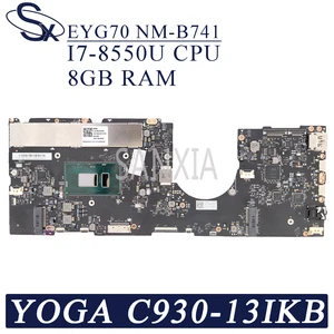 kefu eyg70 nm b741 laptop motherboard for lenovo yoga c930 13ikb original mainboard 8gb ram i7 8550u cpu free global shipping