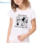 Плохая девочка, Веселая Детская футболка с принтом отряда, детская одежда злого королевы, крутая футболка для маленьких девочек, oHKP5298