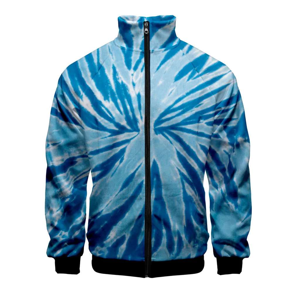 

Tie Dye 3D Printed Stand Collar Zipper Jacket Fashion Women/Men Hot Sale 2019 Fashion Trendy Streetwear Clothes