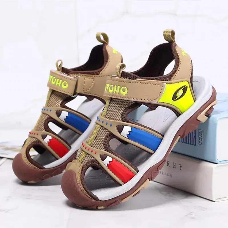 Спортивные сандалии для мальчиков детская пляжная обувь дышащая удобная уличная