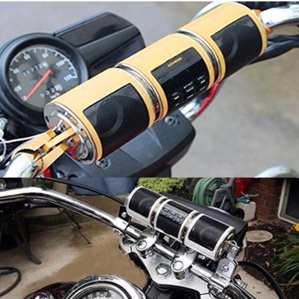 

Universal Motorcycle Mp3 Music Player Bluetooth Stereo Speaker Fm Radio Waterproof Adjustable Stand Audio Player