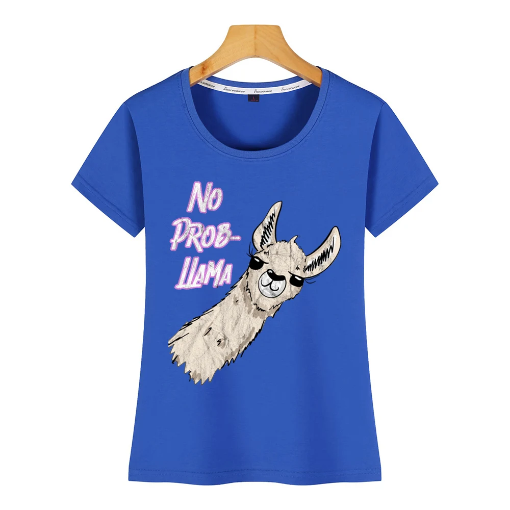 Топы Футболка женская без prob llama розовая винтажная трендовая лама смешная tie dye