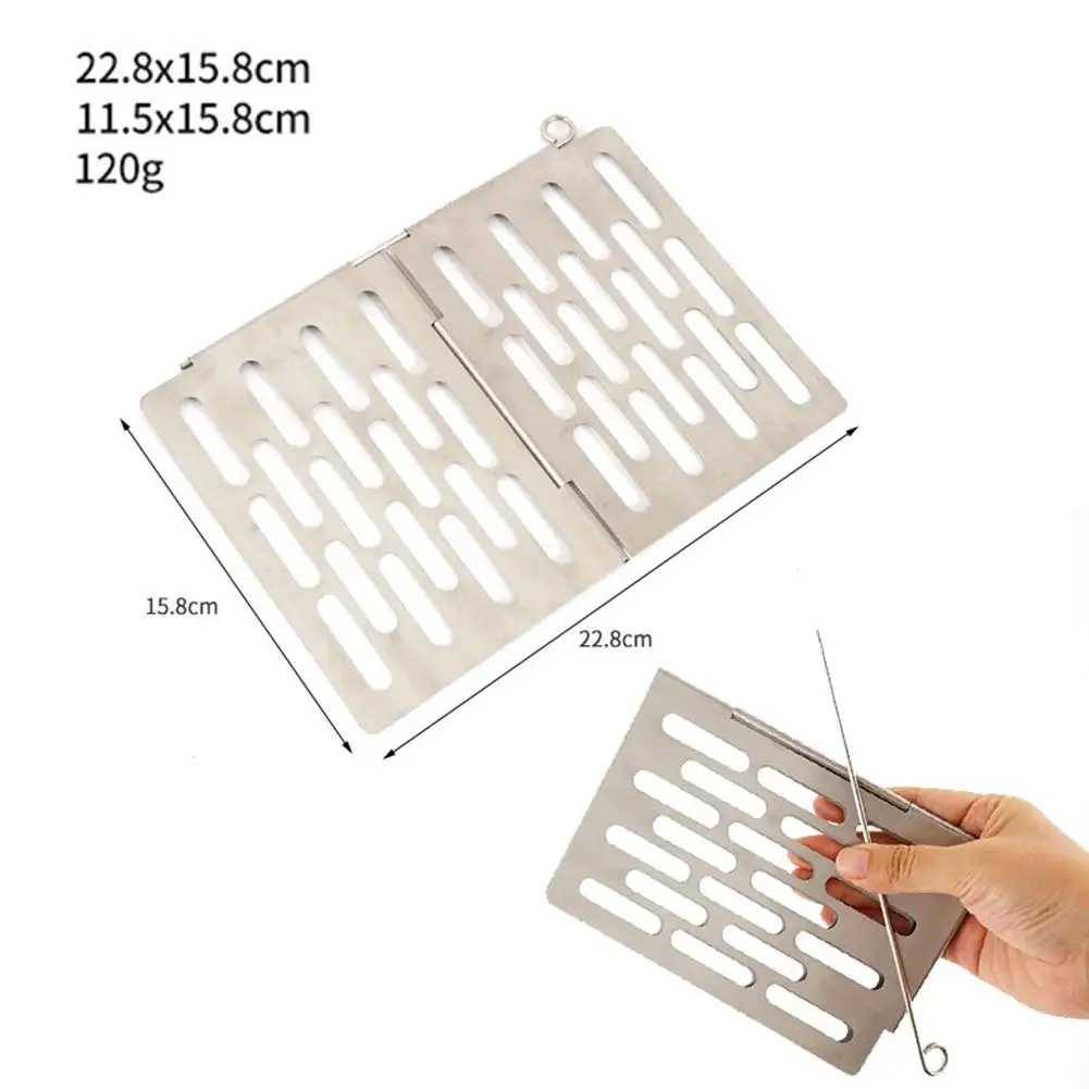 Складная мини корзина для барбекю из нержавеющей стали портативная гриль