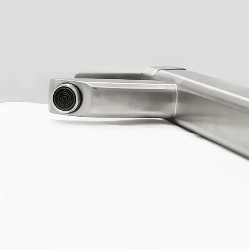 

Satin Nickel Cold / Hot Mixer Sink and Basin Faucet Bathroom Accessories 28GF