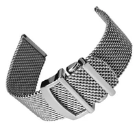 stainless steel mesh belt silver milanese strap replacement mens watch band engineer series for iwc 20mm 22mm