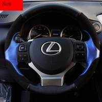 diy hand stitched leather car steering wheel cover for lexus 2011 2017 nx300h rx classic ct200h rc200t car accessories