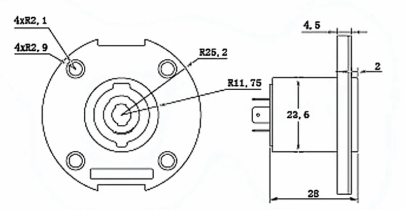 

DKAUDIO 25PCS/Lot Z417 Metal 4-Core Circular Speaker Professional Socket Master, Audio Wire Connector Amplifier Ohm