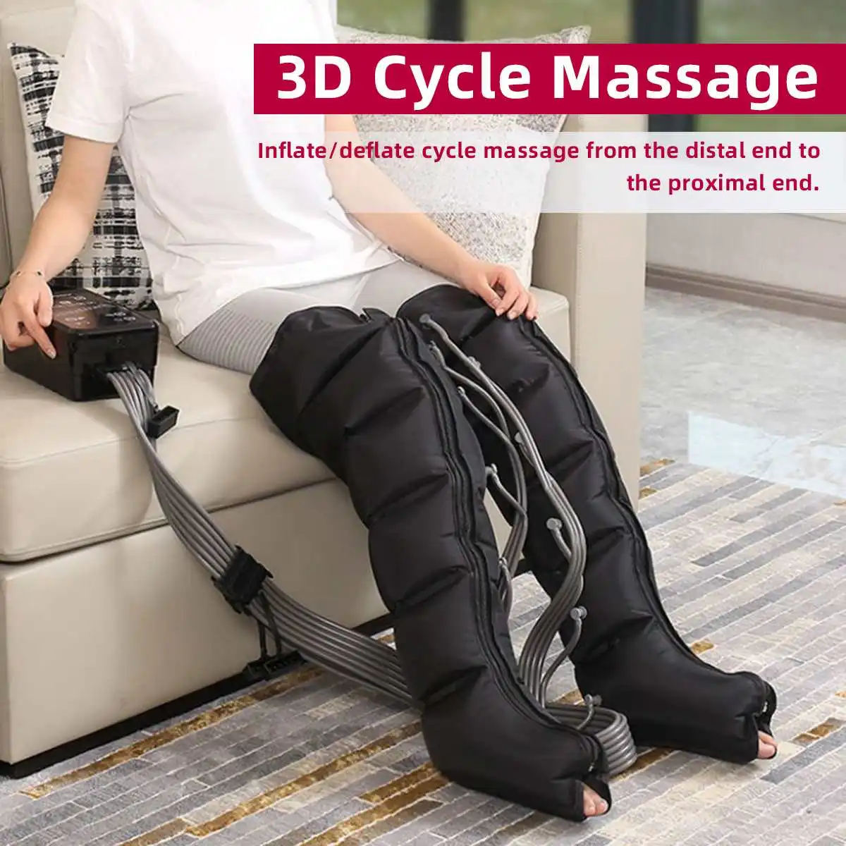 

Массажер компрессионный с 6 емкостями, 5 режимов, для ног, талии, рук