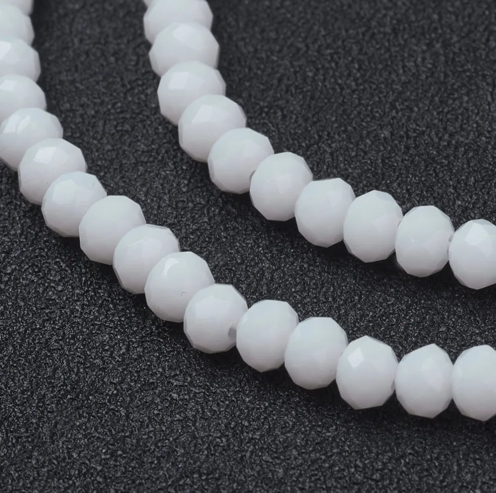 Бусины из стекла с имитацией граненых круглых бусин нитки 10 нитей для бижутерии