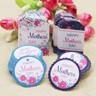 50 шт. бирка + 50 веревок, новинка, подарок на день матери, бирка для этикеток, белая бумага, круглая декоративная бирка