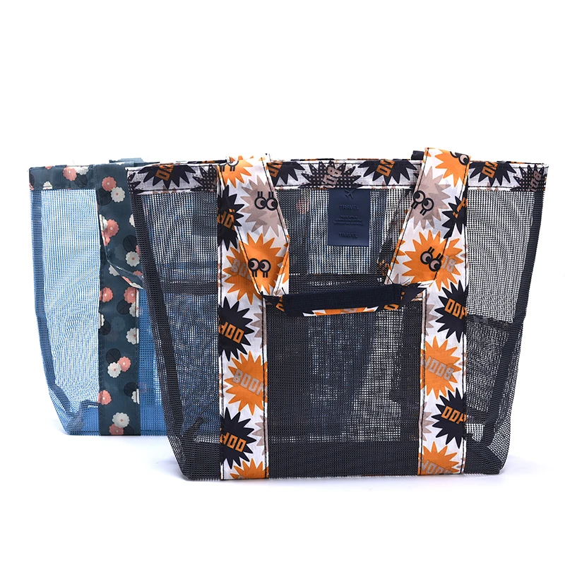 

Напольная сетка пляжная сумка, уличная Дорожная сумка на плечо пляжная сумка из сетки пляжные игрушки сетчатый мешок хозяйственная сумка П...