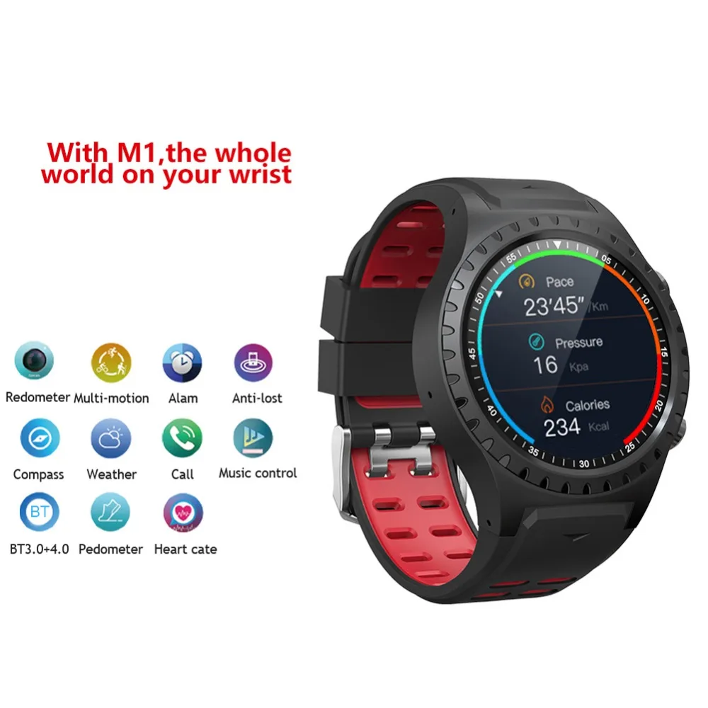 SMA-M1 gps спортивные часы Bluetooth Вызов мульти-спортивный режим компас высота Спорт на открытом воздухе Смарт часы Relogio Smart
